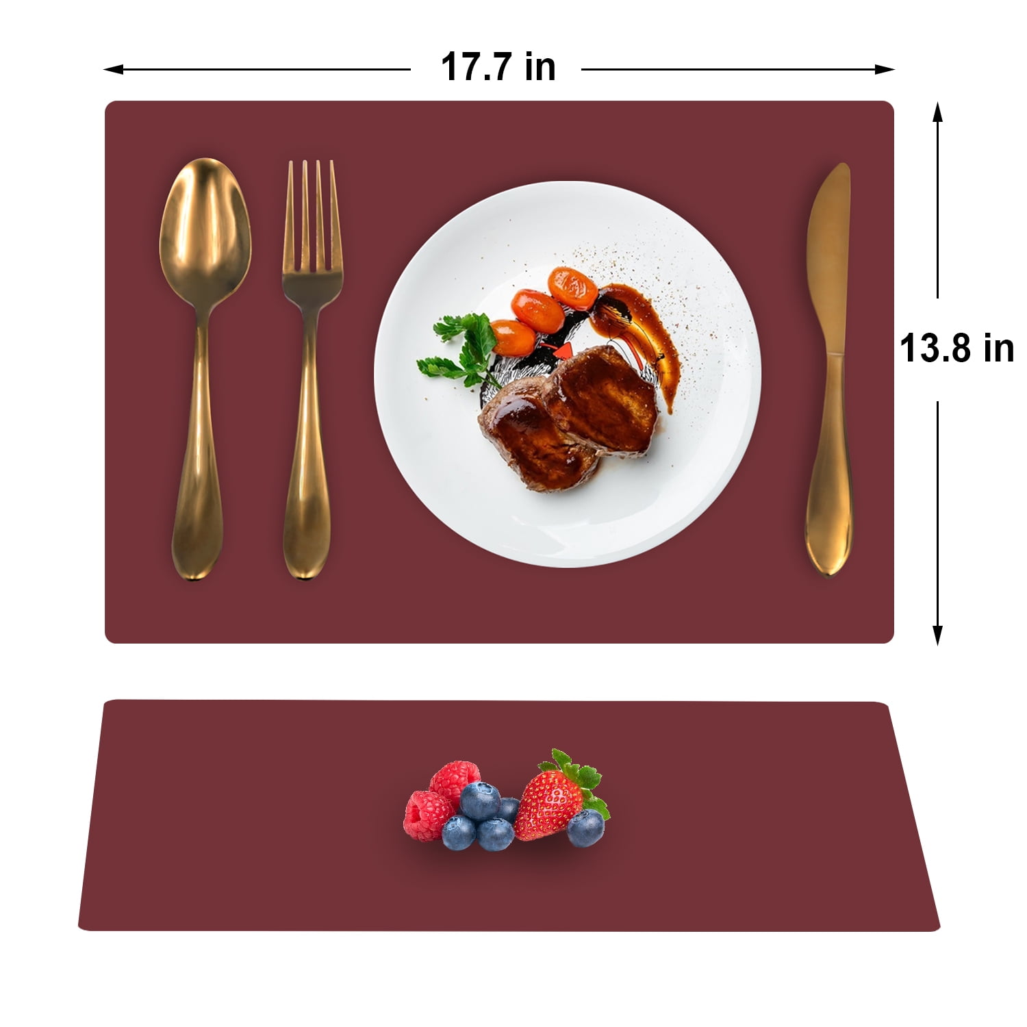 Eono Place Mats Set of 6 Brand Ecological PVC Kitchen Ideal for the Kitchen Table Non-Slip and Washable