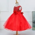 thumbnail image 4 of Uccdo Kids Girls Formal Dresses Flower Girl Sequin Tulle Party Prom Ball Gown Dress 1-10T, 4 of 5