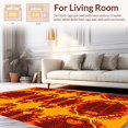 thumbnail image 2 of Flatwoven High Traffic Area Rug, Lively Lava Stream Concept, Non Slip, Stain Resistant, Washable Area Rugs for Living Room, Bedroom(Orange, 2X3), 2 of 8