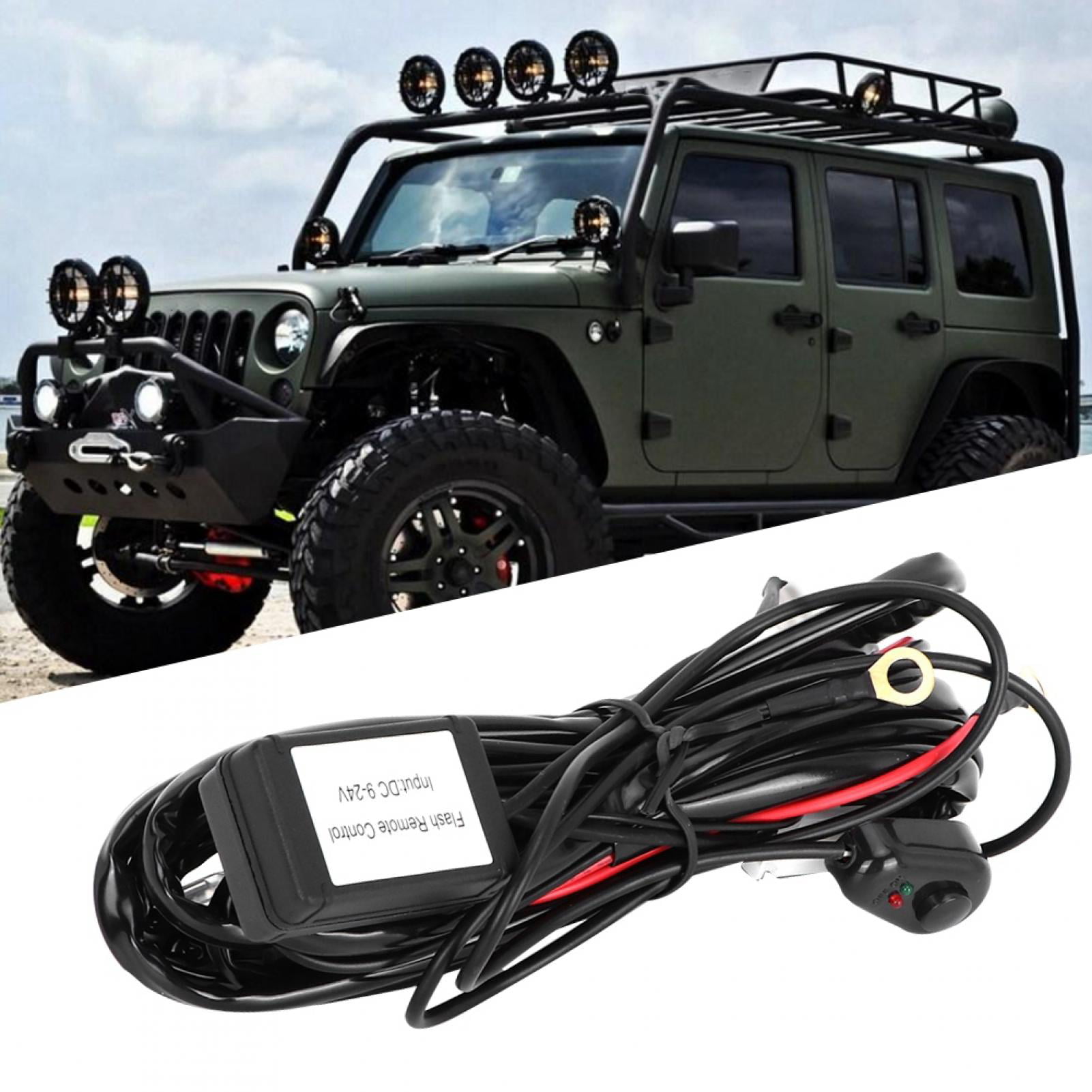 Relay Harness Wiring Cable Switch Off Road LED Lamp Bar Remote Control Stobe 