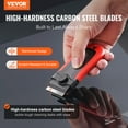 thumbnail image 2 of VEVOR Razor Blade Scraper, 15 Extra Blades, Locking Scraper Tool with Security Cap, Carbon Steel and POM Blades, for Cleaning Labels, Stickers, Decals, Paint from Glass Window Stovetop Cooktop Oven, 2 of 9