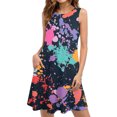 thumbnail image 2 of Vestido de tirantes de camisola con estampado de manga corta con estilo de verano para mujer OAVQHLG3B Store lin121212, 2 of 5