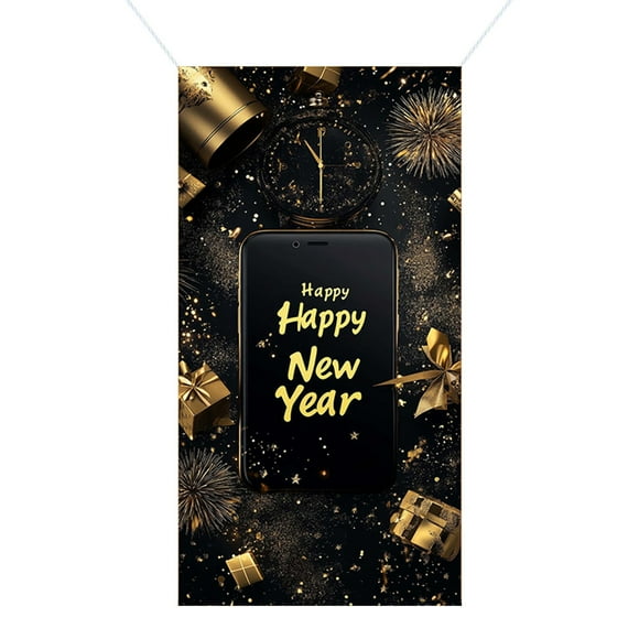 B 35 X 71 Inch Christmas Door Cover - Christmas Day Door And Wall Decoration - Festival Party Decoration