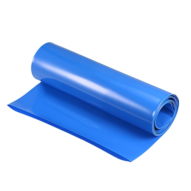 Unique Bargains Tubes Rétractables à la Chaleur en PVC Bleu 230mm Plat 2m pour Gros Pack de Batteries