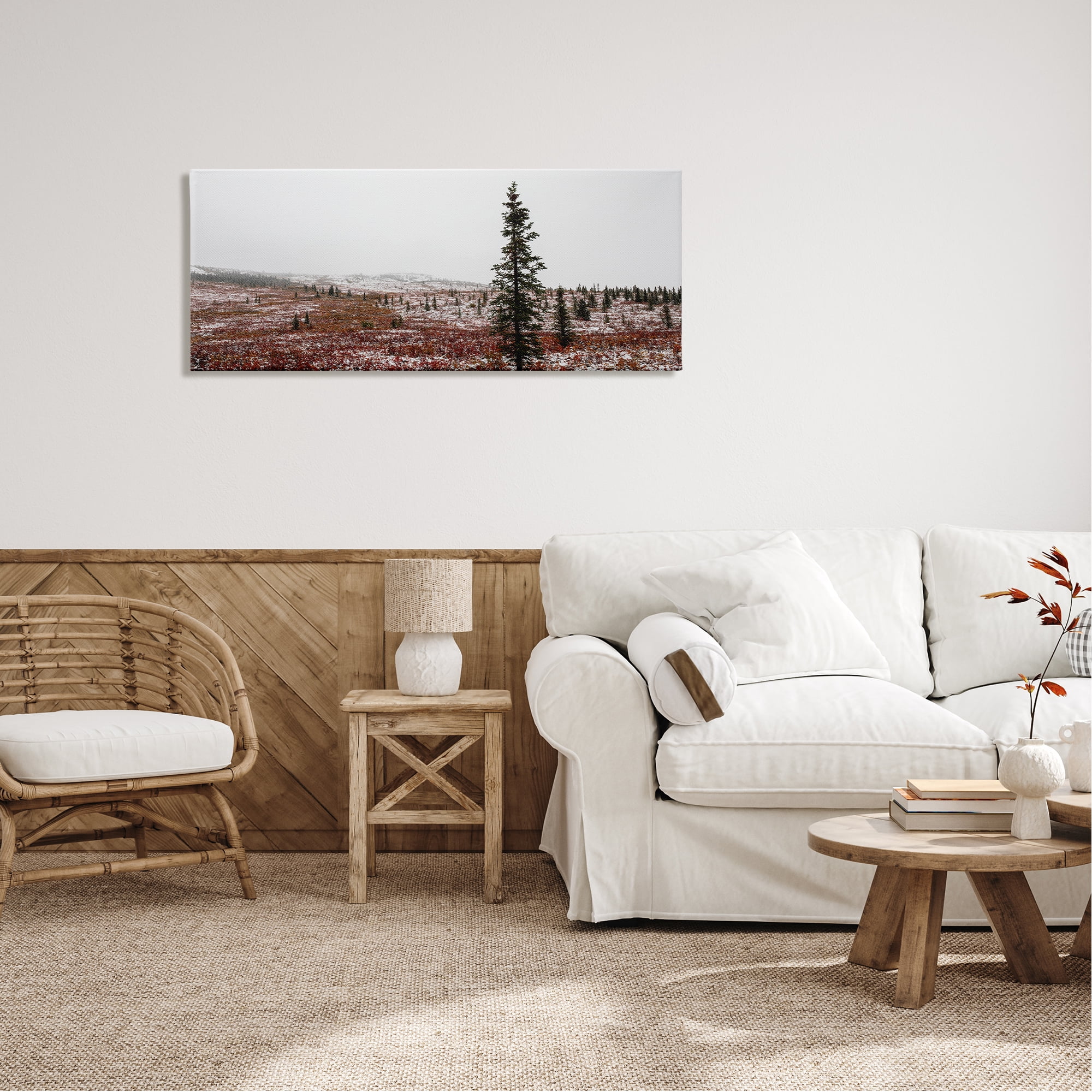 Stupell Industries Tall Pine Landscape Landscape Photography Gallery Wrapped Canvas Art Print Wall Art, 48 x 20