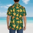thumbnail image 4 of Balery Pizza Camisas hawaianas de manga corta para hombre, camisas playeras de corte holgado, camisas de vacaciones con botones,X-Large, 4 of 7
