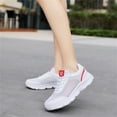 thumbnail image 5 of NOKIO Fashionable Athletic Shoes For Women Women'S Running Shoes Women'S Casual Workout Sneakers Fashion Summer Women Sneakers Mesh Hollowed Breathable Comfortable Lightweight Lace Up Flat Bottom, 5 of 9