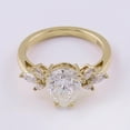 thumbnail image 6 of solitaire jewels 1.5CT Pear Moissanite 7 Stone Engagement Ring For Women, 14K Yellow Gold, 6 of 8