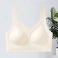 thumbnail image 5 of Zpanxa Wireless Bras for Women Seamless Push-up Wide Straps Lace Trim Everyday Bra White 38BC, 5 of 5