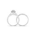thumbnail image 3 of 14kt White Gold Round Diamond Bridal Wedding Ring Band Set 1 Cttw, 3 of 4
