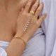 thumbnail image 1 of Creative Butterfly Link Chain Bracelet Connected Finger Ring Bangle Bracelets for Women Linked Hand Harness Couple Jewelry Gifts, 1 of 5