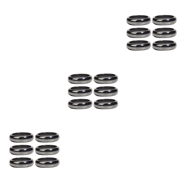Jumpingount 5 Piezas Anillos Equilibrio de Ansiedad Negro Energía Negativa Lodestone Pulgar Anillo Mujeres Hombres Suministros de Boda Decoración Conjunto Type1 NO1 Jumpingount CBP585538