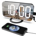 thumbnail image 2 of Amdohai USB Numérique Réveil Miroir LED Horloge, 2 of 8