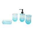 thumbnail image 2 of Fiocias 4Pcs Soap Dispenser Acrylic Toothbrush Holder Bathroom Accessories Set Toothbrush Blue, 2 of 9