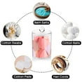 thumbnail image 3 of 4 Pack Qtip Holder,Canister Apothecary Jar Set,Bathroom Jars with Lids Set for Cotton Swabs,Balls,Pads,Floss Picks,10oz-12oz Plastic Canisters Restroom Bedroom Vanity Organizer(Clear), 3 of 7