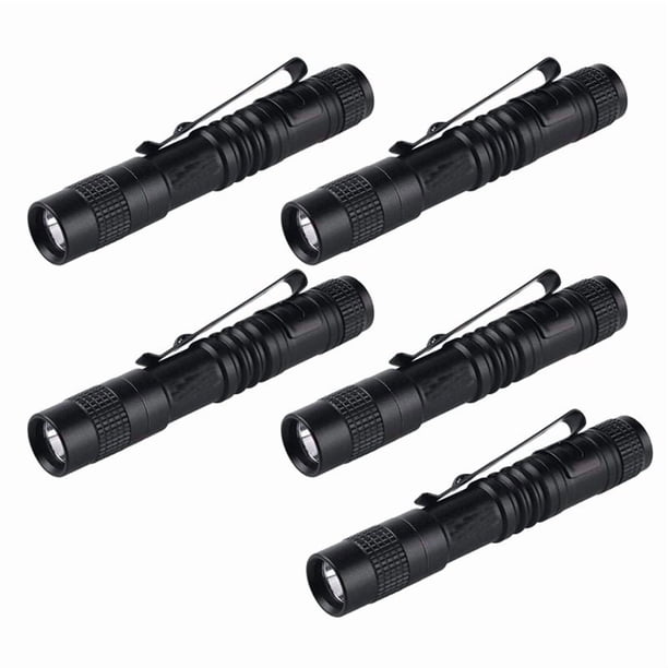 5X Linterna Linterna Antorcha Super Small Mini AAA XPE-R3 Lámpara LED Clip de Cinturón Luz Antorcha de Bolsillo