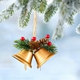 thumbnail image 6 of XYAIYT Christmas Tree Pendant Wind Chime Christmas Ornaments Hanging Decorations Shiny Metal Bells Clear Jingle Rust Proof Finish for Tree Door Knobs Gift Wrap Shop Window 4.3in Gold, 6 of 6