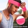 thumbnail image 3 of Banda para el sudor Diadema deportiva, diadema de absorción del sudor, diadema de toalla deportiva, diadema protectora para la muñeca, juego de toallas de algodón, diadema para correr, fitness, yoga,, 3 of 5
