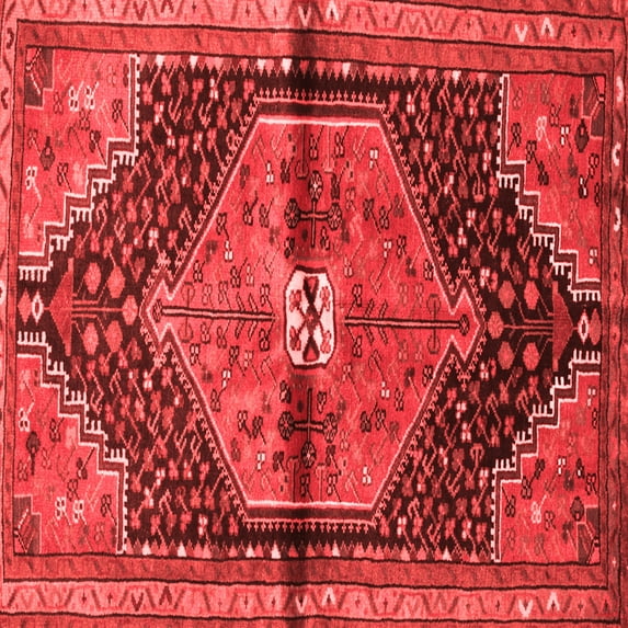 Ahgly Company Indoor Square Persian Red Traditional Area Rugs, 8' Square