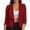 Red, variant on Vivianyo HD Women's Waterfall Lapel Cropped Blazer Cardigan, Ruched Long Sleeve Open Front Layering Jacket for Women, Women's Red, Sizes S-2XL