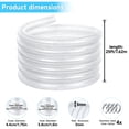 thumbnail image 6 of SUSUchens 25FT Heavy Duty Wire Reinforced PVC Hose 1.5" ID, Flexible Clear Vinyl Tubing with 4 Clamps, High Pressure Dust Collection Transfer Pipe,Vacuum Hose, 6 of 10