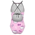 thumbnail image 5 of Hello Kitty Women's One Piece Swimsuit High Neck Tummy Control Swimwear Bathing Suit, 5 of 7