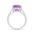 thumbnail image 2 of ANGARA Natural Classic Solitaire Cushion 3.65 ct Amethyst Cocktail Ring in 14K White Gold for Women (Size-10mm) | February Birthstone, Anniversary, Jewelry Gift for Women | Natural Amethyst Ring, 2 of 8