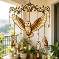 thumbnail image 2 of Vintage Bird Wind Chime With Crystal Suncatcher Prisms, Metal Hanging Windchime, Outdoor Porch Garden Window Decor, Sympathy Memorial & Housewarming Gift, 2 of 6