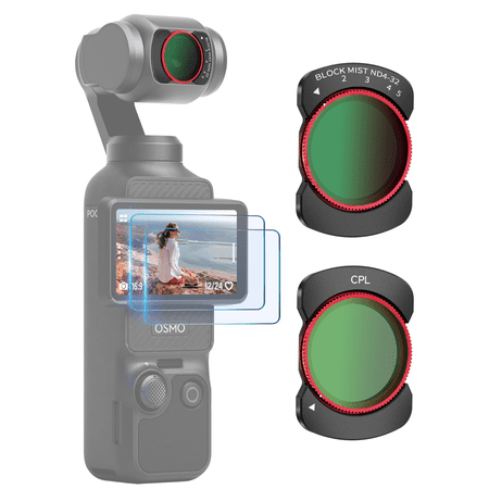 STARTRC Variable ND4-32 Filter and CPL Filter Set for DJI Osmo Pocket 3 and Pocket 4, 1/4 Black Mist, Magnetic Ultra-Thin Lens Filter with 2 Screen Protectors