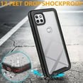 thumbnail image 5 of Circlemalls Case for Motorola One 5G ACE, + Screen Protector 12 Feet Drop Test Shockproof Transparent Cover (Black), 5 of 8