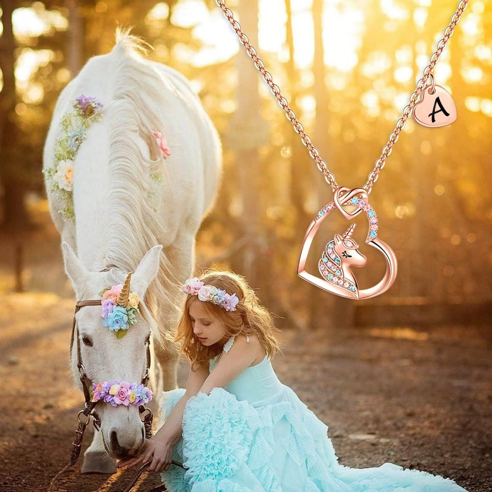 IEFIRCH Unicorns Gifts for Teen Girls, Unicorn Necklace for Girls Unicorn  Gifts for Girls Age 6