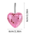 thumbnail image 3 of DefiDgd 6pcs Heart Shaped Ornaments,Glitter Heart Baubles Hanging Ornaments for Valentine’s Day Mother's Day Christmas Tree Wedding Anniversary Party Home Decoration(Pink#1), 3 of 6