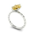 thumbnail image 2 of 2 ct Marquise Cut Natural Citrine Solitaire Engagement Ring for Women in 18K White Gold, 2 of 5