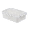 thumbnail image 2 of Contenedor de comida con compartimento, bandeja para servir, caja de condimentos portátil multiusos, contenedor de aperitivos para armario de cocina, 4 rejillas, 2 of 8