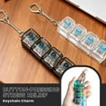thumbnail image 4 of 2 Pack Keyboard Fidget Keychain with LED Lights, 4-in-1 Stress Relief Clicker Toy, Keyboard Button Finger Clicker for Anxiety Relief, Sensory Decompression Toy for Kids & Adults (Transparent), 4 of 7