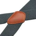 thumbnail image 3 of Buyless Fashion Heavy Duty 2 Pack Suspenders for Men - 48" Adjustable Straps 1 1/2" - X Back with Strong Hooks - 5145-2-Gray, 3 of 7