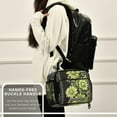thumbnail image 6 of FORMRS Student Lunch Bag Insulated Reusable Cooler Box with Zipper Pockets, Green Flowers, 6 of 9