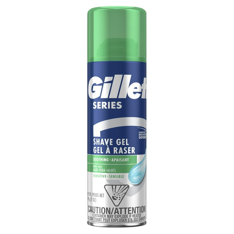 Gillette Series Soothing Shave Gel for Men with Aloe Vera, 7 oz