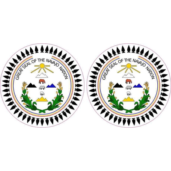 3in x 3in Great Seal of the Navajo Nation Stickers