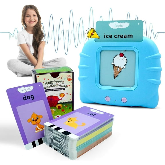 OneAndes Kids Toddler Talking Flash Cards Electronic Learning System