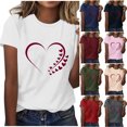 thumbnail image 1 of RKSTN Valentines Gift Valentine Shirts for Women Oversized Crewneck Valentine's Day Graphic Print Short Sleeve T Shirts Pullover Top Womens Casual Round Neck Plus Size Loose Comfy Summer Tee Shirts, 1 of 6