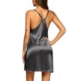 thumbnail image 6 of Bosfbaoi Satin Nightgowns for Women Adjustable Spaghetti Straps Sleeveless Chemise Sleep Dress, 6 of 8