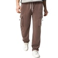 thumbnail image 1 of cfhntfmh Pantalon Cargo Décontracté pour Homme, Randonnée, Cordon de Serrage, Pantalon d'Extérieur avec Multiples Poches, Extensible, Joggers d'Entraînement (Brun, XX-Grand), 1 of 7