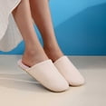 thumbnail image 5 of XUNKUSGA Women's House Slippers Lightweight Soft Cozy Closed‑Toe House Shoes for Women Comfortable Indoor Outdoor Womens Slippers for All‑Season Beige 6.5, 5 of 7