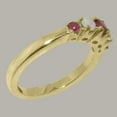 thumbnail image 3 of LBG British Made 9k Yellow Gold Pink Tourmaline & Opal ring Womens band Ring - 33 size options - Size 11.75, 3 of 6