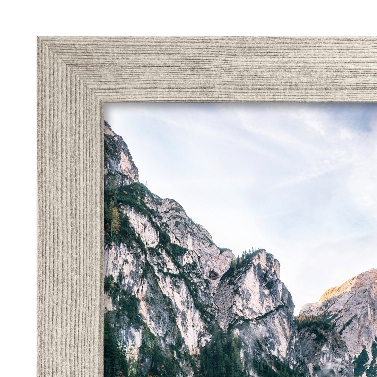 Americanflat 12x18 Picture Frame, MDF wood and shatter-resistant glass, portrait and landscape display, Driftwood