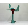 thumbnail image 2 of Refurbish Ship Marine Antique Old Aluminum Metal Fiber Body Blue Anemometer Fan, 2 of 7