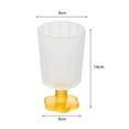 thumbnail image 2 of 260ml Drinking Cup Transparent Matte Comfortable Grip Stable Reusable Petal Shape Juice Cup Home Supply-White & Yellow, 2 of 8