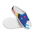 thumbnail image 3 of Lsque Abstract Color Splash Pattern Womens Comfort Cotton on Scuff With Memory Foam and Anti-skid Sole Slipper-40/41, 3 of 7
