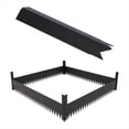thumbnail image 4 of 4 Pack 90°Connector Clips, 10 Inch Corner Clips Height Cor-Ten Metal Stakes for 6 & 8 Inch Tall Steel Landscape Edging,4 x 90°Connector Clips,Black, 4 of 7